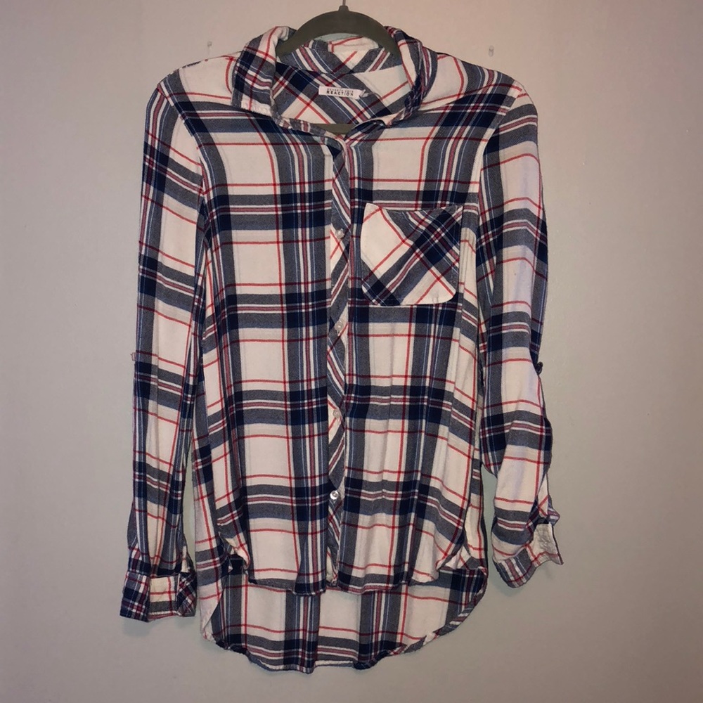 Red, white, and blue flannel